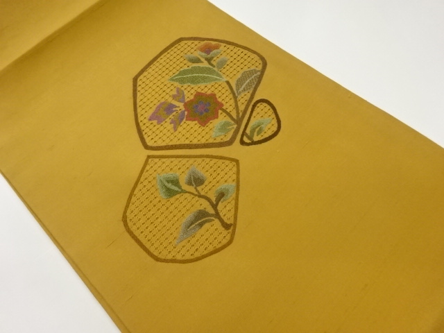 JAPANESE KIMONO / HIRAKI NAGOYA OBI / TSUMUGI / SAGARA KNOTS / WOVEN FLOWER